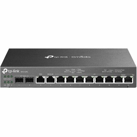 TP-LINK TP-Link  3-in-1 Omada Gigabit VPN Router with PoE Plus Port Controller Ability ER7212PC